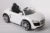 Audi R8, 1 persoons 12V met afstandsbediening Kleur: Wit