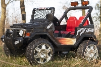 Jeep Adventure, 2 persoons 12V met afstandsbediening - Kleur:Zwart
